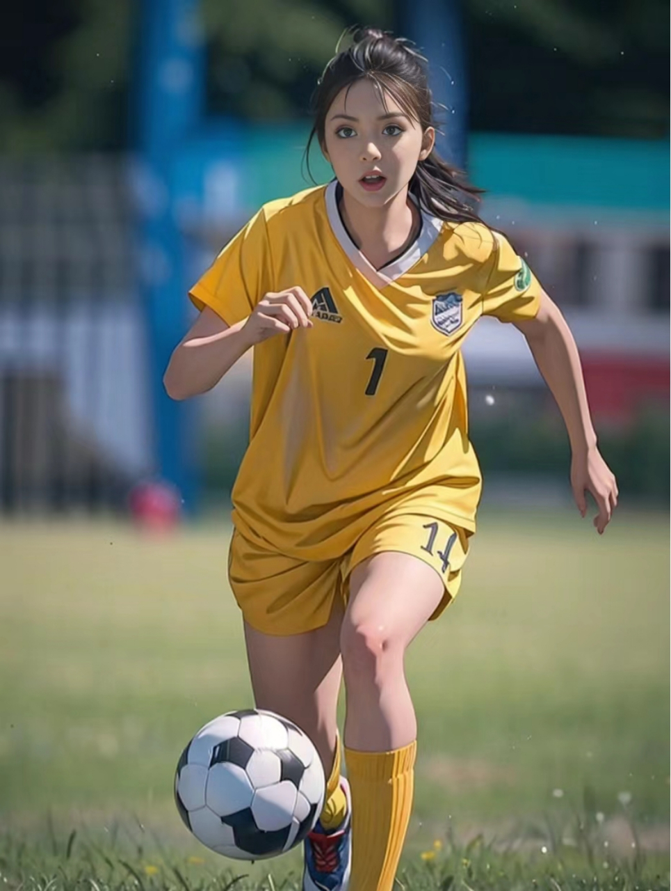足球比赛中,女子运动员们展现出色的球技 足球比赛中,女子运动员们展现出色的球技